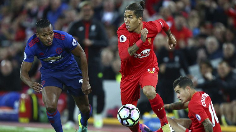Antonio Valensija un Robertu Firmino
Foto: AP/Scanpix