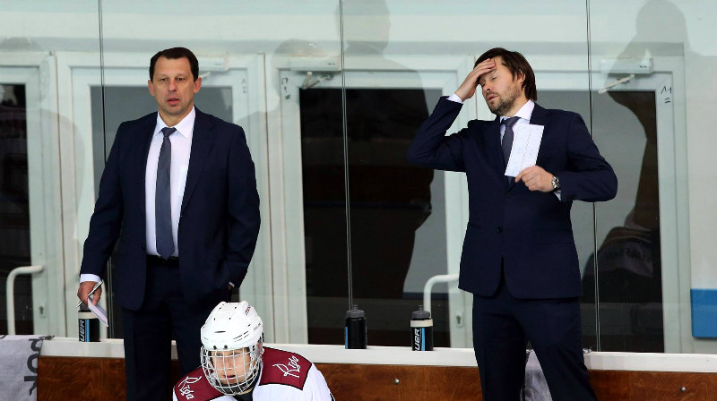 Juris Opuļskis un Aleksandrs Ņiživijs
Foto: HK "Rīga" / silverlions.ru