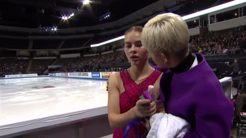Angelina Kučvaļska un Jekaterina Platonova
Foto: Arena / Skate America 2016