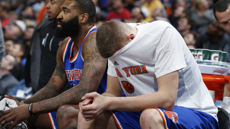 Kails O'Kvins un Kristaps Porziņģis
Foto: AP/Scanpix