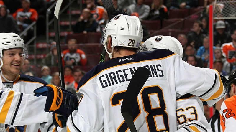 Zemgus Girgensons rezultatīvs pret "Flayers"
Foto: Len Redkoles / GettyImages, Sabres.com