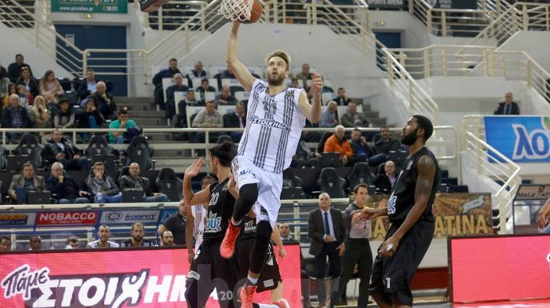 Žanis Peiners spēlē pret "Apollon Patras"
Foto: PAOK