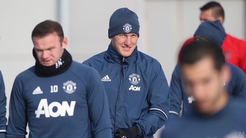 Bastians Švainštaigers  Mančestras ''United'' treniņā
Foto: www.manutd.com