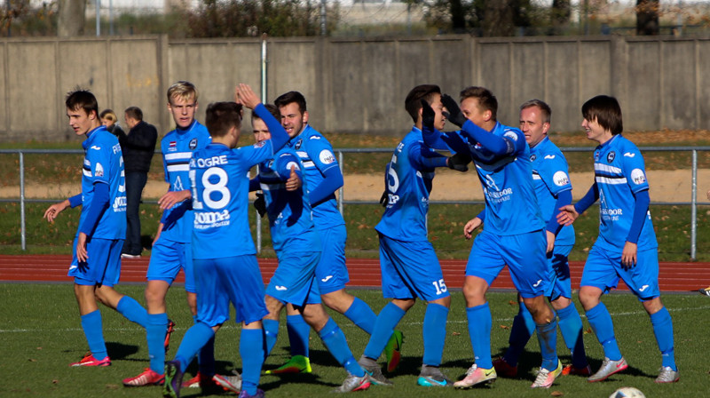 FK "Ogre" guvusi uzvaras vārtus mačā pret jēkabpiliešiem
Foto: Ritvars Raits