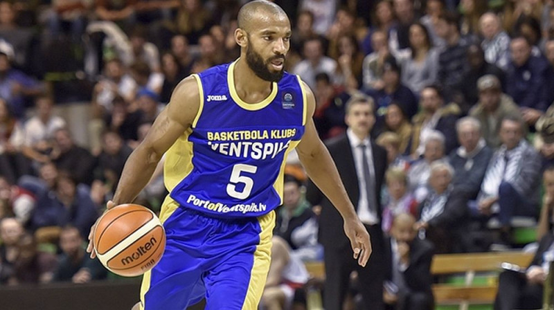 Villijs Dīns: 18 punkti Salonikos.
Foto:basketballcl.com