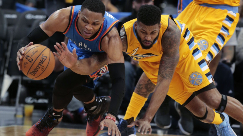 Rasels Vestbruks un Alonso Džī
Foto: AP/Scanpix