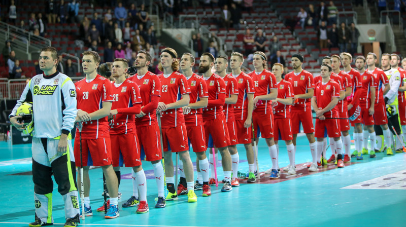 Čehijas valstsvienība turnīru sākusi ar uzvaru
Foto: Ritvars Raits, IFF Floorball