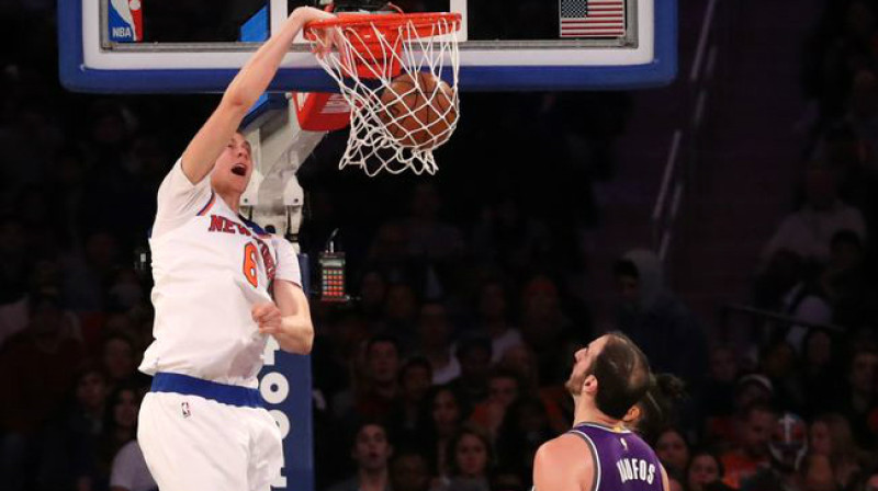 Kristaps Porziņģis danko pret Kings
Foto: Anthony Gruppuso / usatoday.com