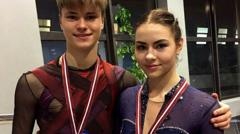 Deniss Vasiļjevs un Angelina Kučvaļska
Foto: Sportegy