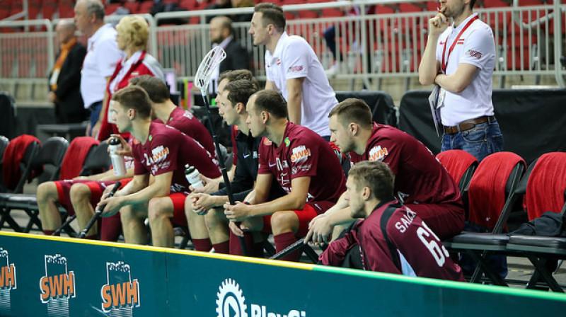 Latvijas izlasei turnīra turpinājumā nāksies cīnīties vien par 9.vietu
Foto: Ritvars Raits, IFF Floorball