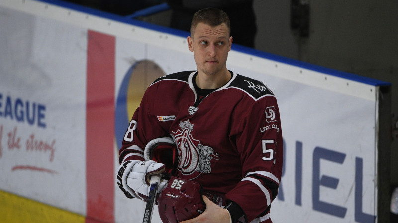 Guntis Galviņš ir viens no retajiem "Dinamo", kurš ar savu spēli var būt apmierināts
Foto: Romāns Kokšarovs, f64