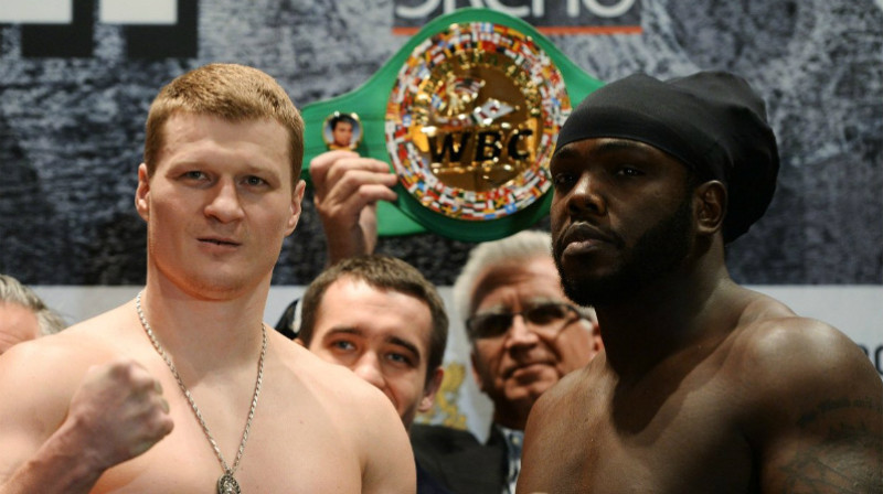 Aleksandrs Povetkins un Bermeins Stīverns
Foto: Pāvels Ļisicins, rsport.ru