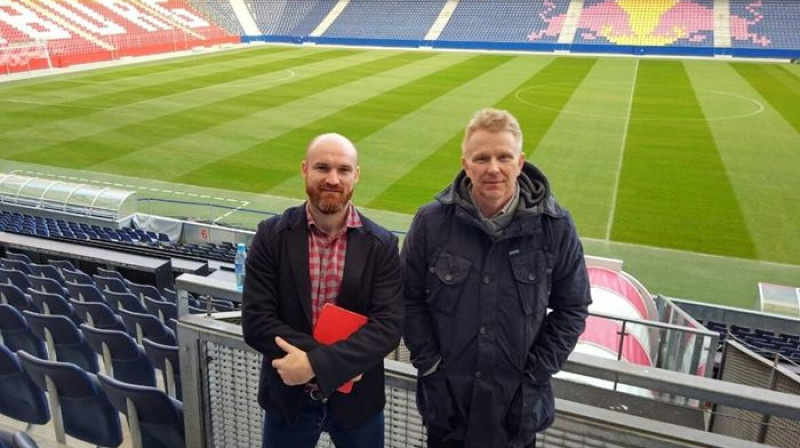 Aleksandrs Romašins (pa labi) Zalcburgā
Foto: Riga FC