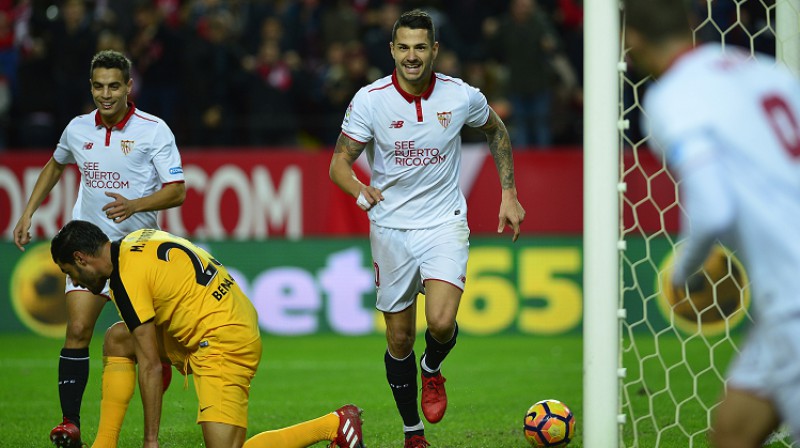 "Malaga" pirms dažām dienām ielaida četrus vārtus puslaikā pret "Sevilla" un arī šodien cita neveiksmi
Foto: AFP/Scanpix