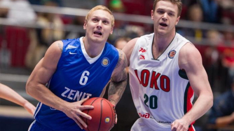 Jānis Timma 18. decembra spēlē pret "Lokomotiv-Kubaņ"
Foto: Zenit