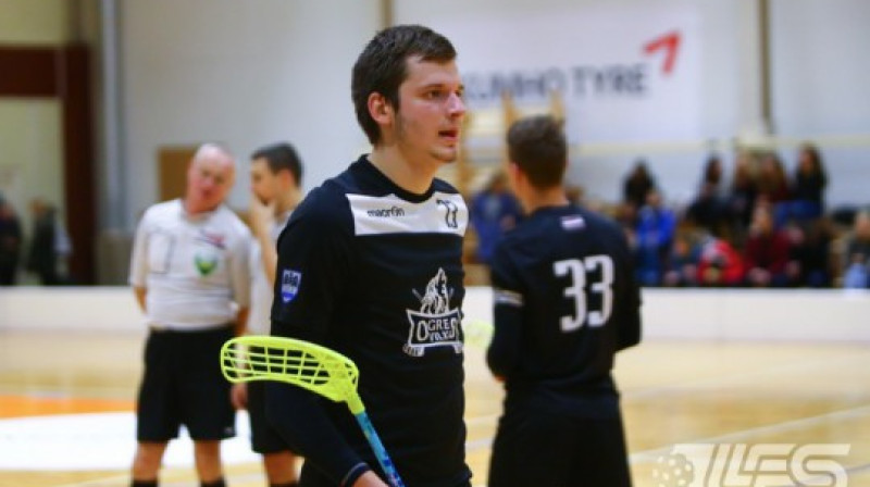 Kārlis Krastiņš bija viens no labākajiem "Ogres vilku" pēdējā uzvarā
Foto: Ritvars Raits, Floorball.lv