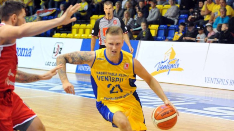Aigars Šķēle: Latvijas līgā otrais Mēneša spēlētāja tituls pēc gandrīz trīs gadu pārtraukuma.
Foto: BK Ventspils