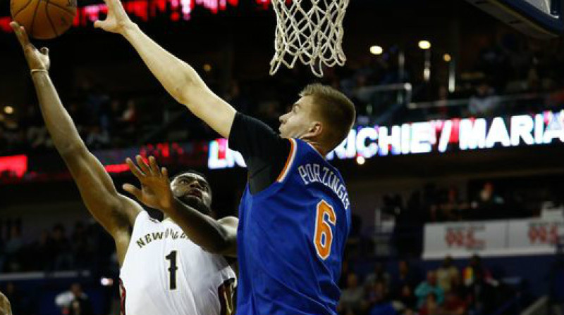 Kristaps Porziņģis pret "Pelicans"
Foto: Derick E. Hingle / usatoday.com