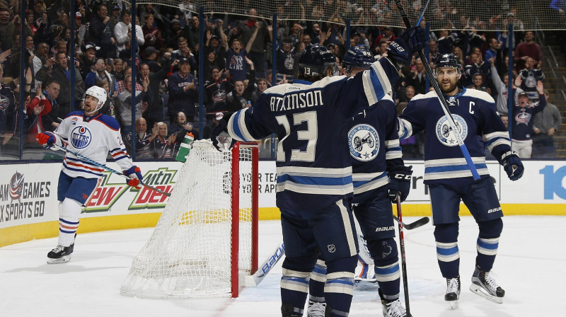 "Blue Jackets" pēc uzvaras vārtiem
Foto: Sipa USA/Scanpix