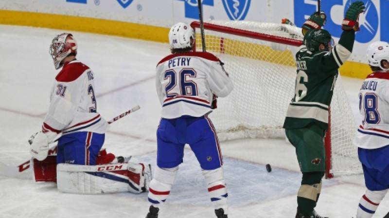 Minesotas "Wild" svin vārtu guvumu
Foto: AP/Scanpix