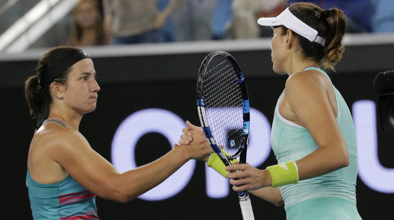 Anastasija Sevastova un Garbinje Mugurusa
Foto: AP/Scanpix