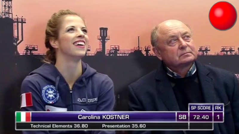Karolīna Kostnere un Aleksejs Mišins
Foto: Match TV