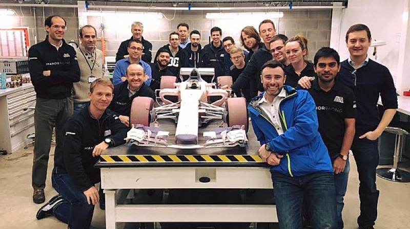 2017. gada "Manor" F1 izmēģinājumu modelis
Foto: Manor