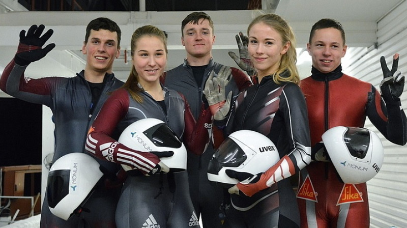 Latvijas junioru skeletona komanda
Foto: skeleton.lv