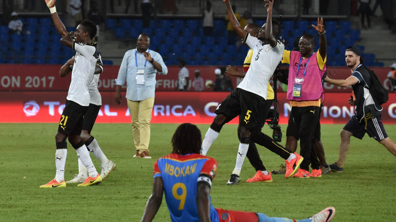 Gana līksmo pēc iekļūšanas pusfinālā
Foto: AFP/Scanpix