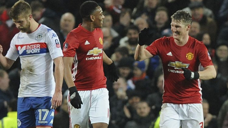 Bastians Švainštaigers pēc vārtu guvuma
Foto: AP/Scanpix