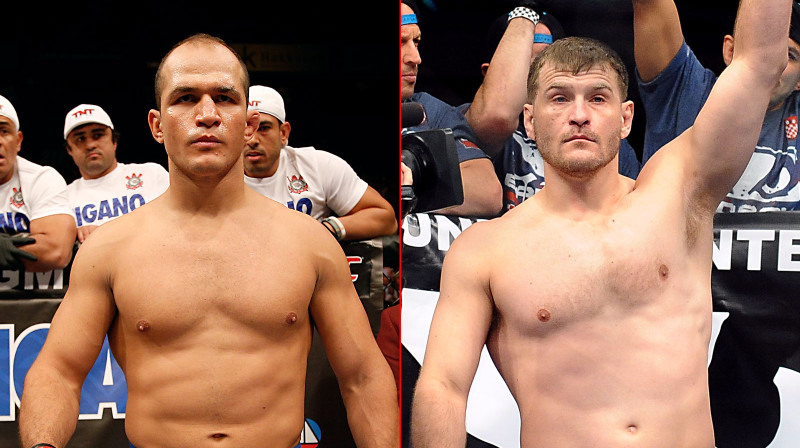 Stipe Miočičs (no labās) un Juniors Dos Santoss
Foto: Sherdog.com