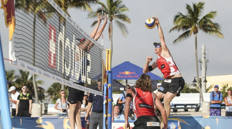 Jānis Šmēdiņš uzbrukumā
Foto: FIVB