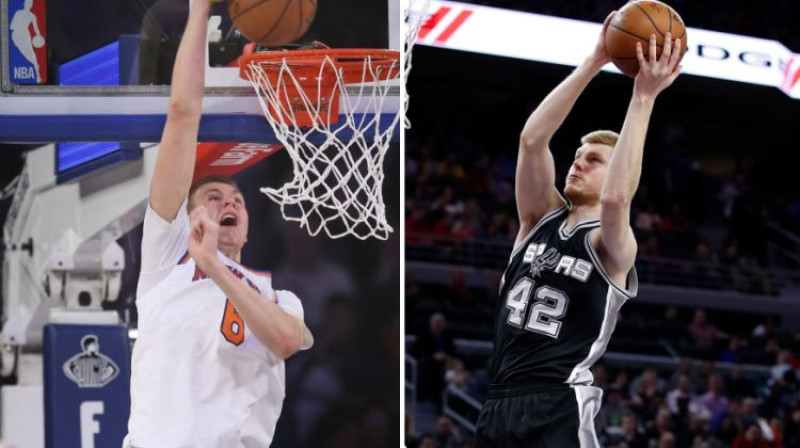 Kristaps Porziņģis un Dāvis Bertāns
Foto: AP/AFP/Scanpix