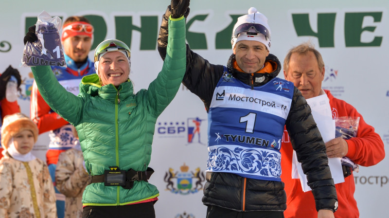 Darja Domračeva un Ūle Einars Bjerndālens 
Foto: TASS/Scanpix