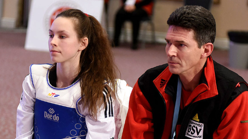 Jolanta Tarvida un treneris Markuss Kolefels
Foto: turkiyetaekwondofed.gov.tr