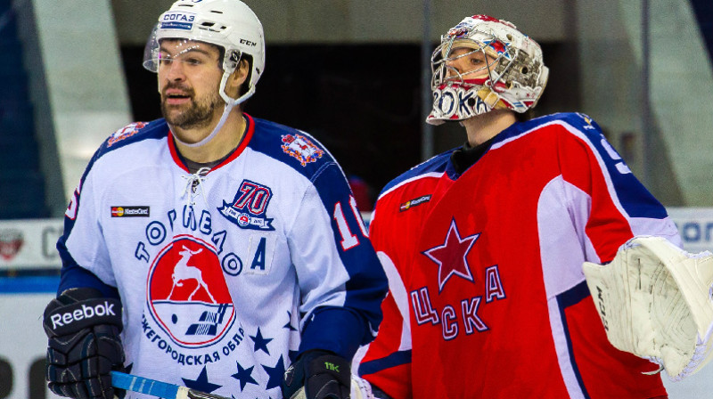 Kaspars Daugaviņš pret CSKA 
Foto: Ruslan Samarin / HC "Torpedo"