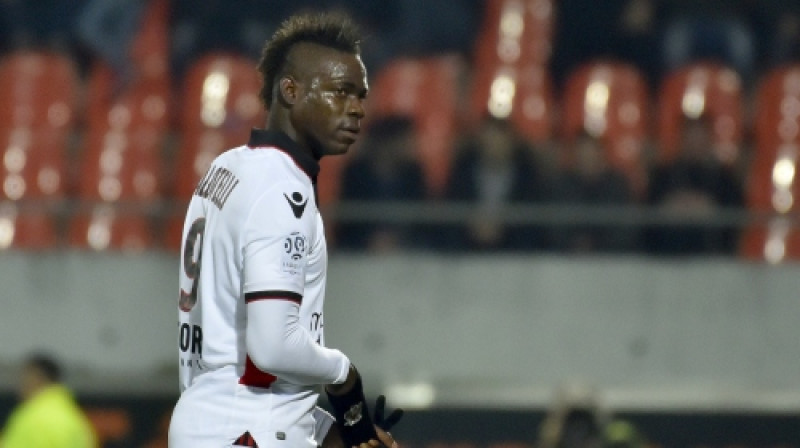 Mario Balotelli Francijas čempionātā 14 spēlēs guvis deviņus vārtus
Foto: AFP/Scanpix