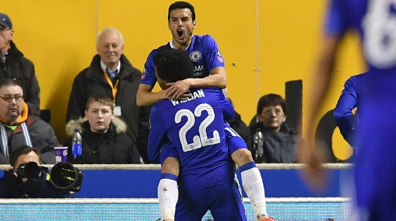 Pedro un Viljans nokārtoja ''Chelsea'' pirmo vārtu guvumu
Foto: AFP/Scanpix