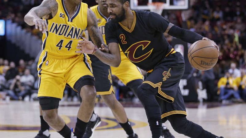 Kairijs Ērvings 2017. gada 15. februārī, sacenšoties pret "Indiana Pacers"
Foto: AP/Scanpix