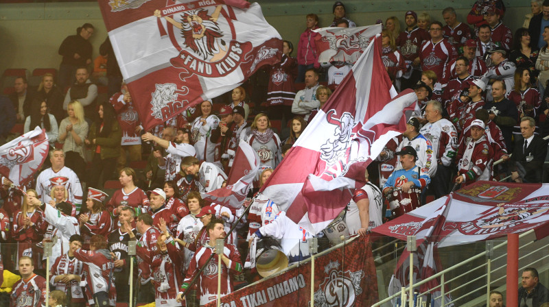 Rīgas "Dinamo" fani
Foto: Romāns Kokšarovs, F64