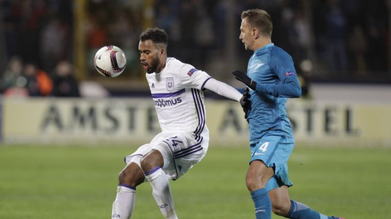 "Anderlecht  izšķirošo vārtu autors Īzaks Telīns
Foto: AP/Scanpix