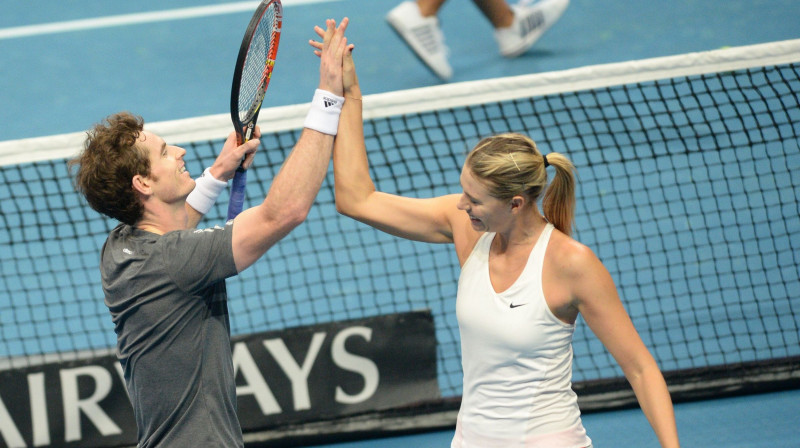 Endijs Marejs un Marija Šarapova
Foto: AFP/Scanpix