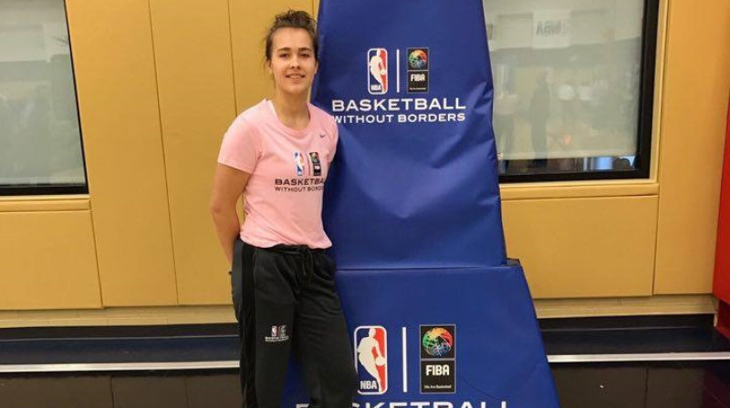 Aleksa Gulbe "Basketball without borders" globālajā nometnē Ņūorleānā
Foto: no Aleksas Gulbes personīgā arhīva