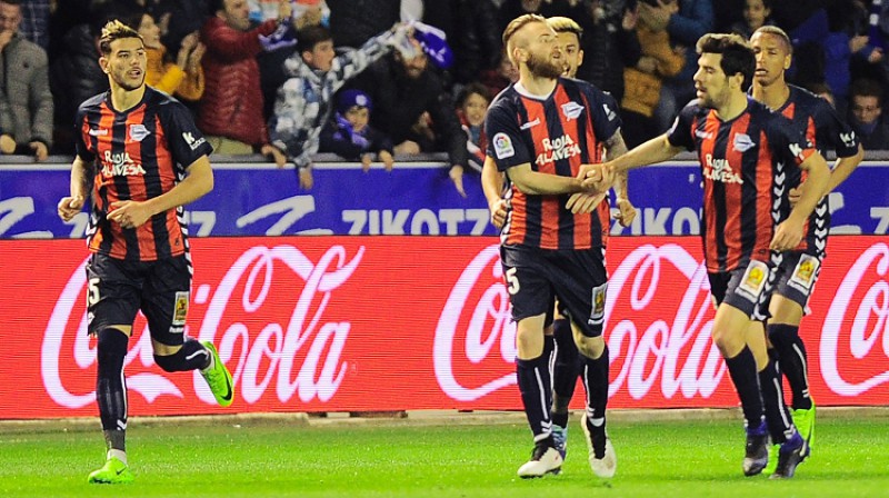 "Alaves" pēc rezultāta izlīdzināšanas
Foto: AFP/Scanpix