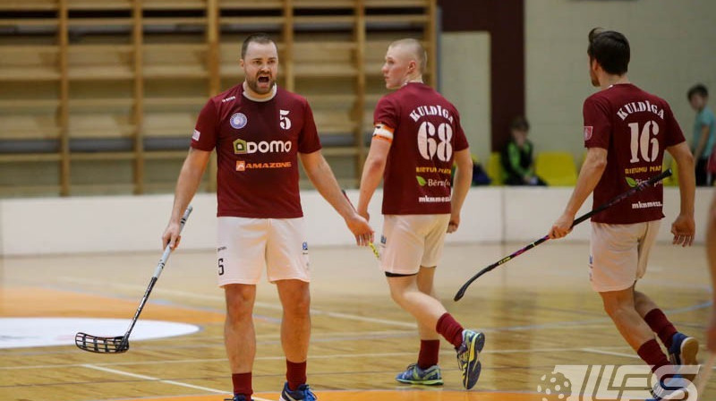 FK "Kuldīga" un tās līderis Ivo Solomahins zaudēt vairs nedrīkst
Foto: Floorball.lv