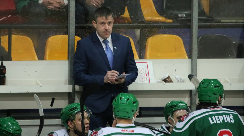 HK "Liepāja" galvenais treneris Igors Ļebedevs
Foto: Ģirts Gertsons