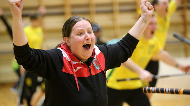 "RSU/Babītes" trenere Kristīne Bērziņa
Foto: Ritvars Raits, floorball.lv