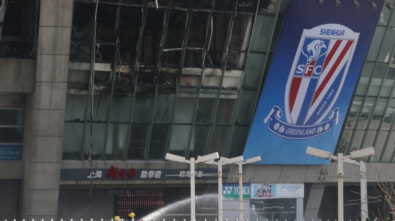 ''Hongkou'' futbola stadions pēc liesmu nodzēšanas
Foto: AP/Scanpix