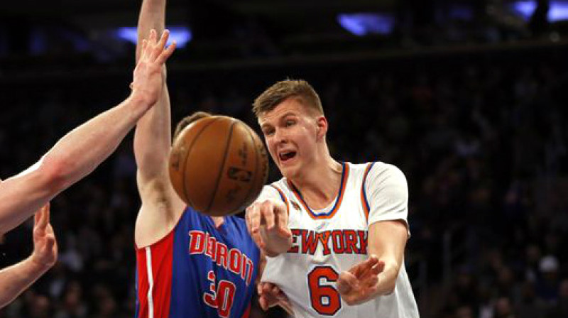 Kristaps Porziņģis pret "Pistons"
Foto: Adam Hunger / usatoday.com