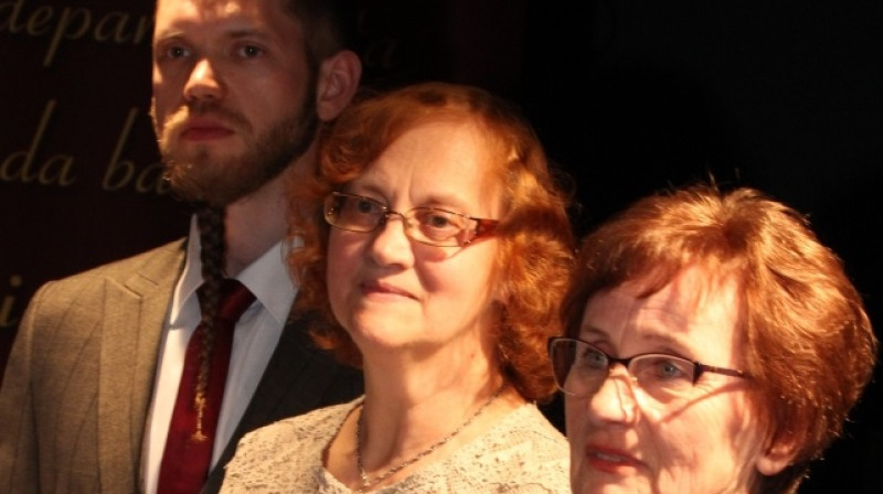 Balvas "Baltais zvirbulis 2017" ieguvēji: Irisa Blumate,Aija Krūmiņa un Edgars Zilberts.
Foto: Andris Bērziņš